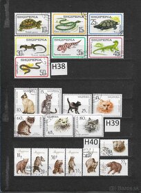 Filatelia-Poštové známky na predaj 5 zvieratá razené - 18