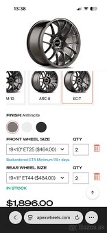 APEX EC7, BMW 5x120, 19” Black - 18