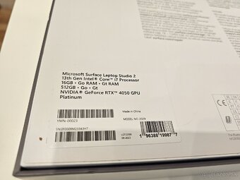 Surface Laptop Studio 2 (i7/16GB/512GB/RTX 4050) + Pero - 18