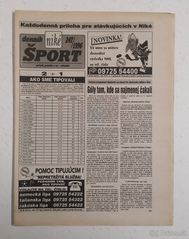 Staré noviny Denník Šport 2 - 18
