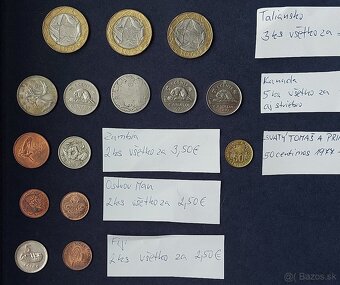 Zbierka mincí - Tunisko, Taliansko, Kanada, striebro ostrovy - 18