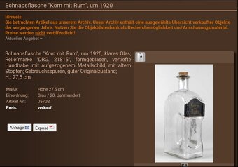 Stare zberateľské flase r - 18