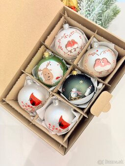 Vianočné ozdoby , vianočné sklenené gule - 18