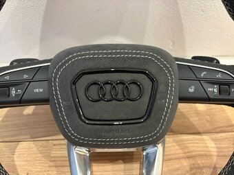 AUDI ŠPORTOVÝ VYHRIEVANÝ - ALKANTARA / KOŽA biela niť - 18