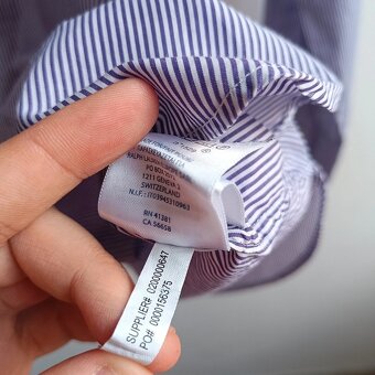 Polo Ralph Lauren fialová pruhovaná košeľa s dlhým rukávom M - 18