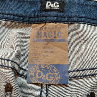 Dolce & Gabbana vintage rovné modré džínsy široké baggy 33 - 18