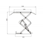 Nožnicový zdvihák mobilný 3T ,do podlahy aj na podlahu 3,5T - 18