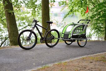 Nový cyklovozík 2v1,príves za bicykel, trojkolka - 18