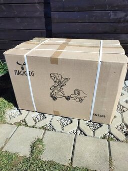 Nový kombinovaný kočárek 3v1 (černo-zlatý) - 18