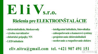 Elektroinštalácie, výroba rozvádzačov, revízie, rozpočty - 18
