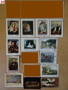 Nádherné poštové známky UMENIE 1 - 18