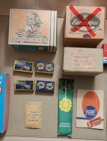 Sbírka retro - staré krabičky, propisky, zámky - 18