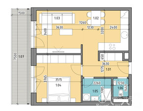 BOSEN | 2 izb.byt s veľkou loggiou v novom projekte BORY BÝV - 18