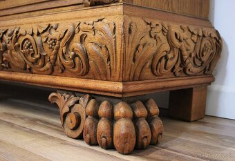 Starožitná řezbovaná pracovna-UNIKÁTNÍ set-6 částí - 18