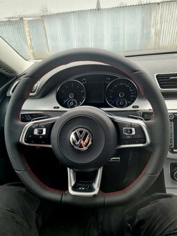 VOLANT VOLKSWAGEN R RLINE kožený ČERVENÉ PREŠÍVANIE - 18