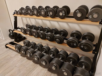 Pevné profi jednoruční činky 2,5 - 100kg - 18