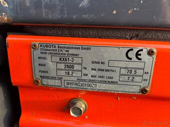 Minibager minirypadlo KUBOTA KX61-3 , JCB Takeuchi Yanmar - 18