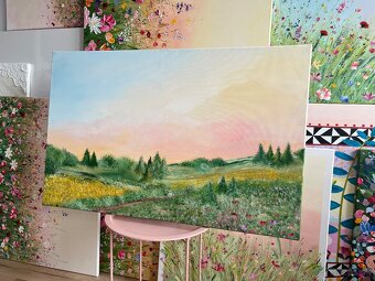 Umelecké maľby na plátne, ručne maľované obrazy - 18