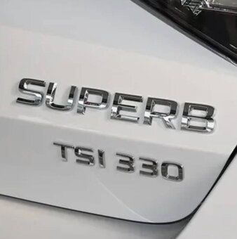 ŠKODA nápisy ČIERNE / CHROMOVE - 18