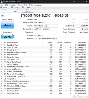 Seagate IronWolf 8TB, WD Red 8TB - 18