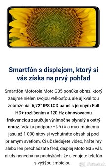 Akcia MOTOROLA MOTO G35 5G 4/256Gb Black - 18