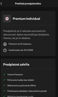 YouTube, Spotify PREMIUM individual 3/6 mesiacov alebo DUO - 18