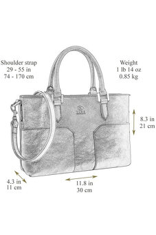 hnedá kožená kabelka - nová - 18