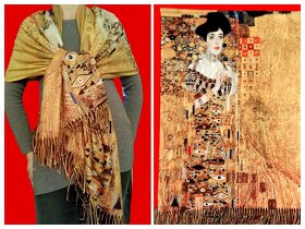 Kašmírový šál Gustav Klimt - Adele - 18