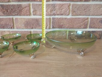 borské sklo, art deco, labute, zlatá zuzana - 18