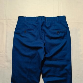 NOVÉ Massimo Dutti modré elegantné nohavice 100% vlna W30L33 - 18