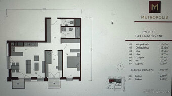 Na predaj moderný 3 izbový byt v v projekte Metropolis-Brati - 18