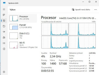 Fujitsu E752, Intel i3-3110M@2,40GHz, 4GB DDR3, 32GB SSD - 18
