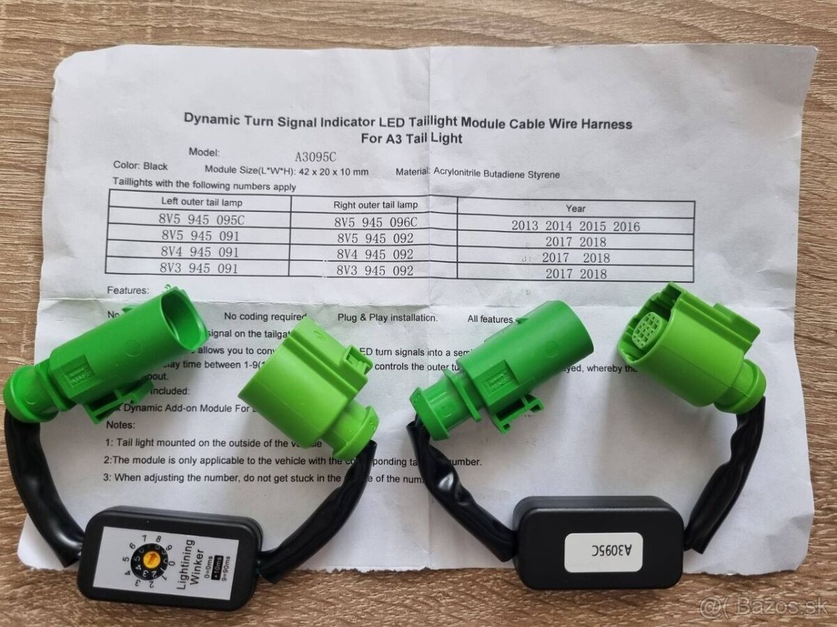 LED Moduly zadné dynamické smerovky Audi led modul - 19