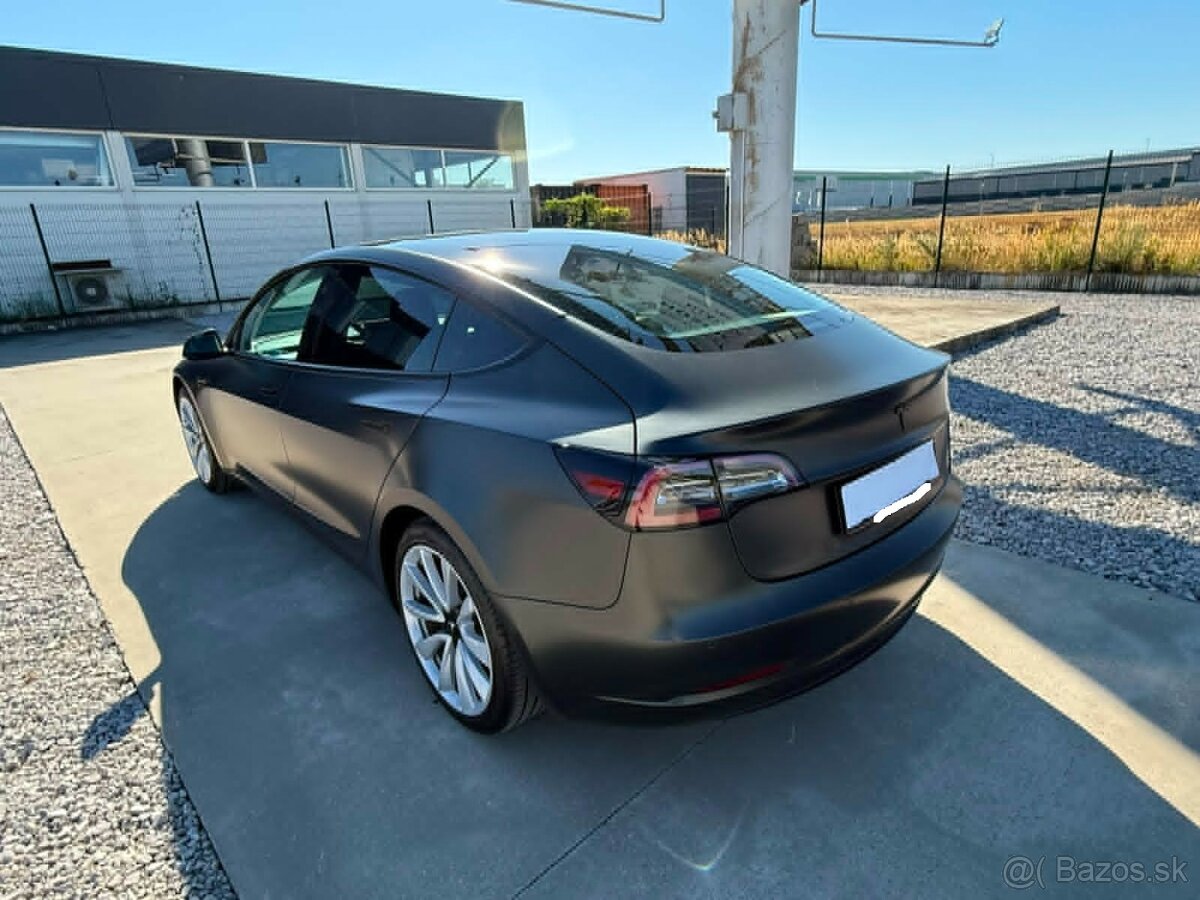 Tesla Model 3 FACELIFT LONG RANGE- AWD-tepelné-matná folia-b - 19