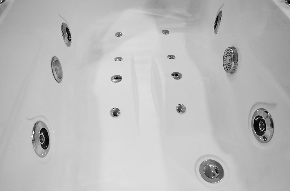 M-SPA - 1683 Pravá kúpeľňová vaňa s hydromasážou 140 x 87 x - 19