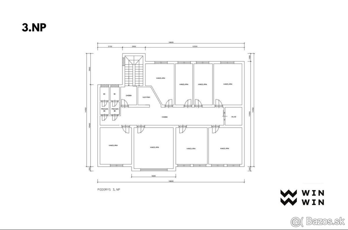 Predaj administratívna budova 1200 m²,s pozemkom na výstavbu - 19