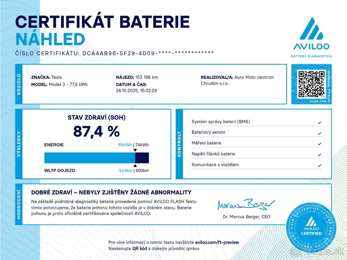 Tesla Model 3 Dual Motor Performance 360 kW SOH 87,4% - 19