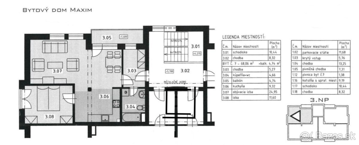 PNORF - Nadštandardný 2-izbový byt s loggiou a parkovaním - 19