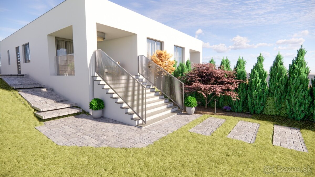 MODERNÝ DVOJDOM V POVODE- VEĽKÝ POZEMOK - 19