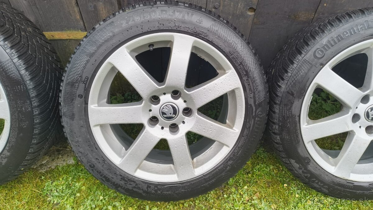 ALUTEC Germany 7.5J ET 28 zimne Continental 225 50 R17 5x112 - 19