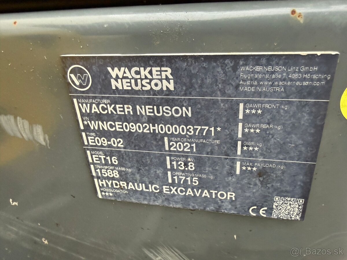 Minibagr Wacker Neuson ET 16 - 19