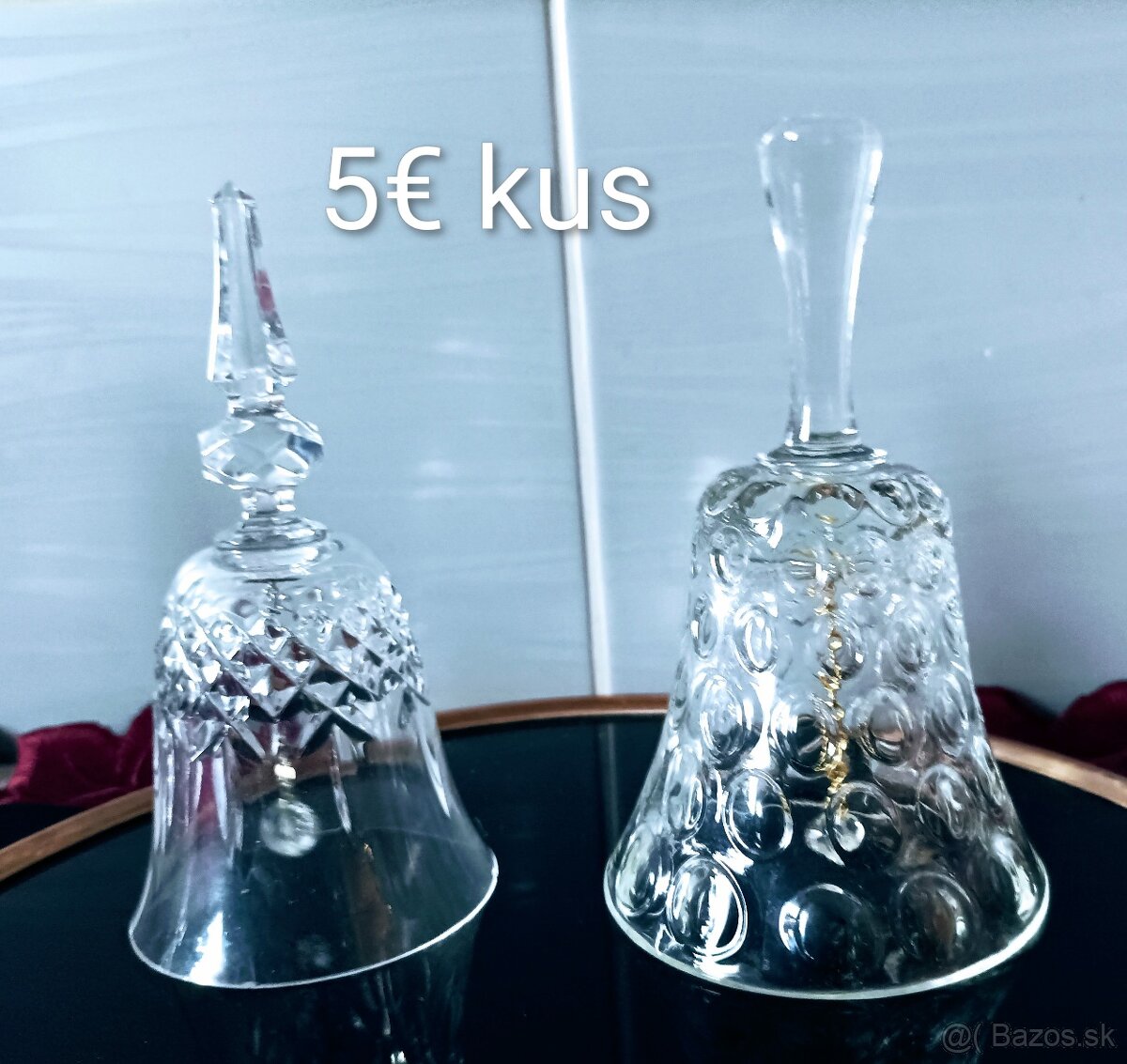 Krištáľ - rubínová karafa , poháre, vázy - 19