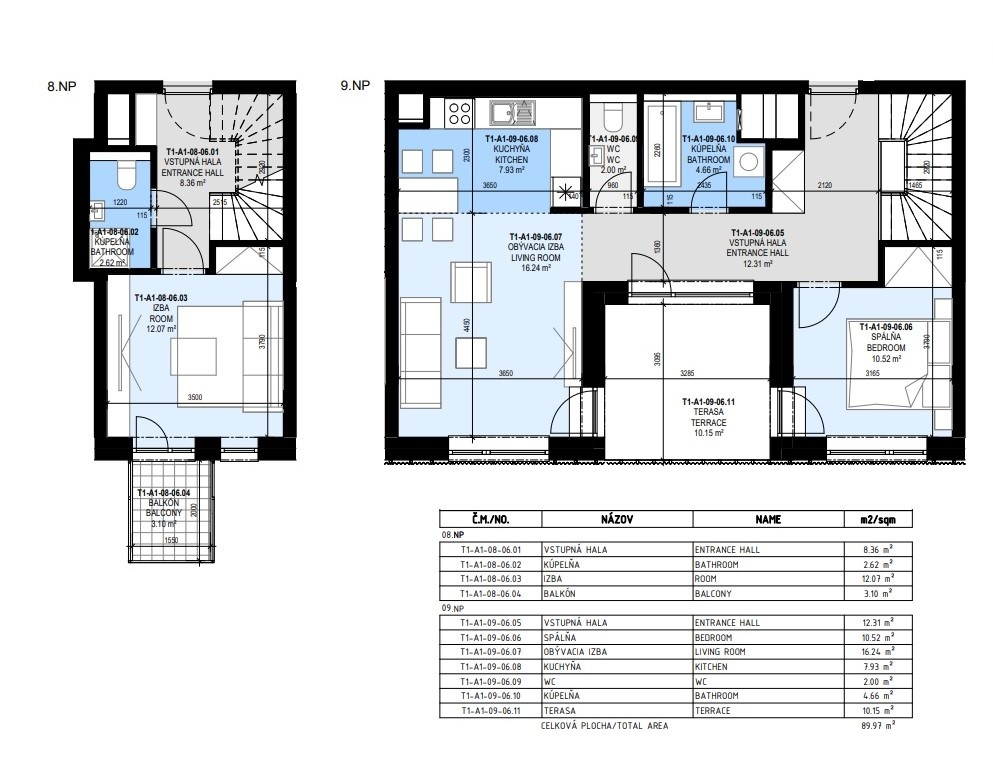 mezonetový 3 izb. byt v novostavbe Slnečnice - 19