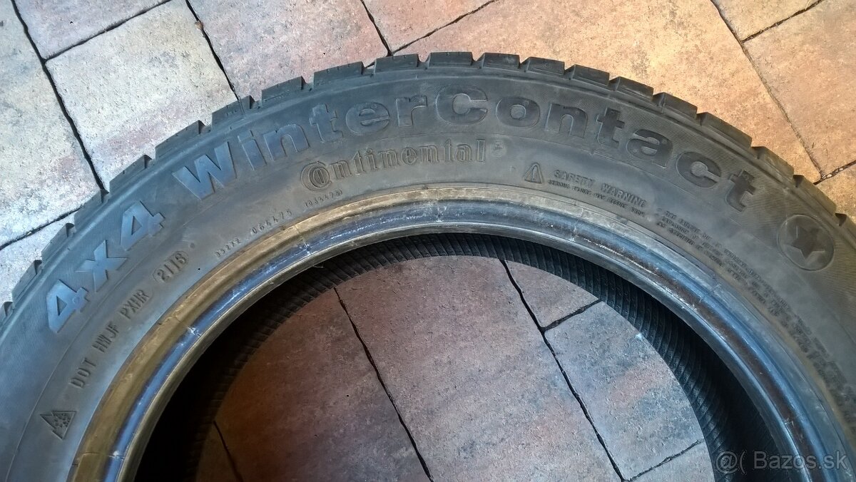 ZIMNÉ 215/60 R17 2 ks FIRESTONE a 2 ks CONTINENTAL cca 7-8mm - 19