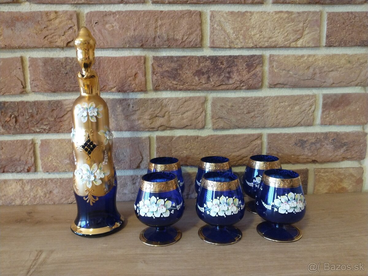 borské sklo,misa, váza, svietnik, popolník,flakón,napoleonky - 19