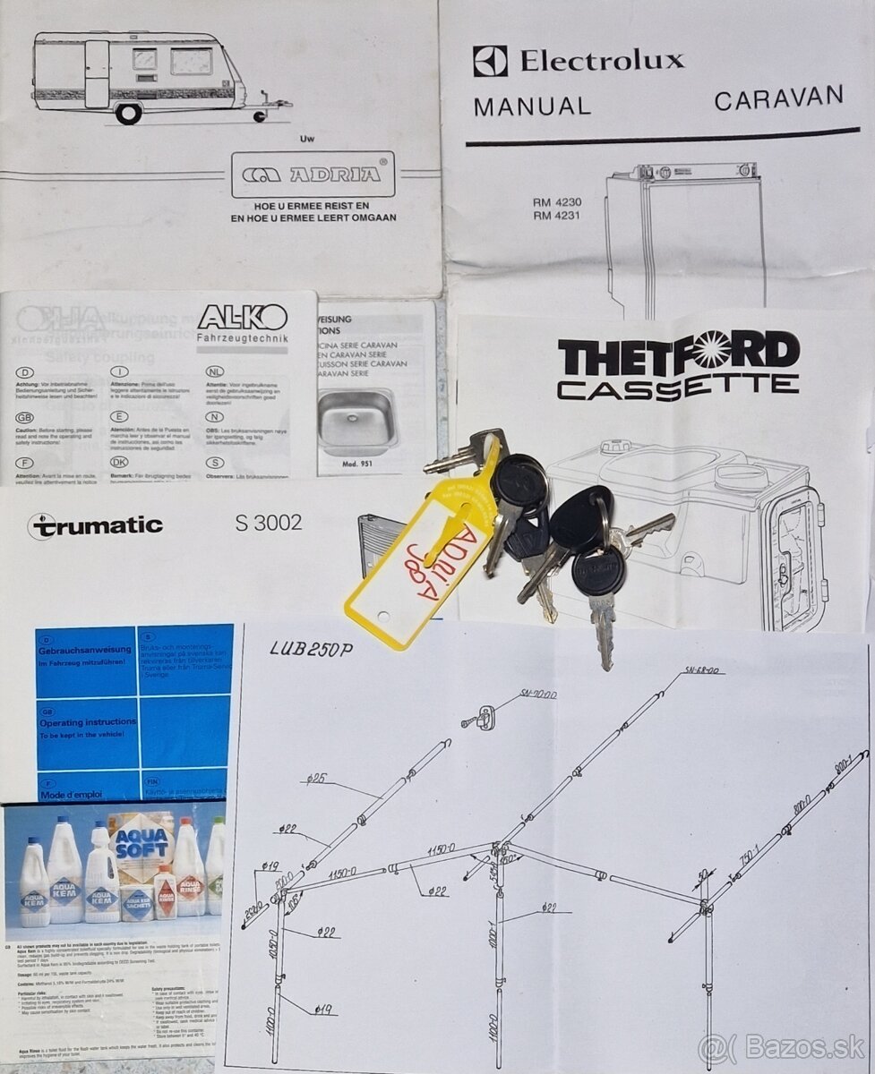 karavan Adria 390 4miest 795/1100kg, .,poschodová posteľ - 19