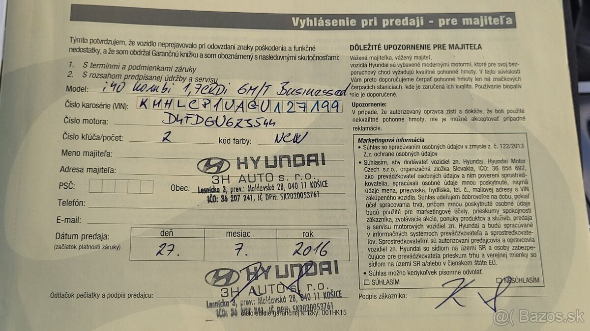 Hyundai i40CW 1,7CRDi 2016 - 19