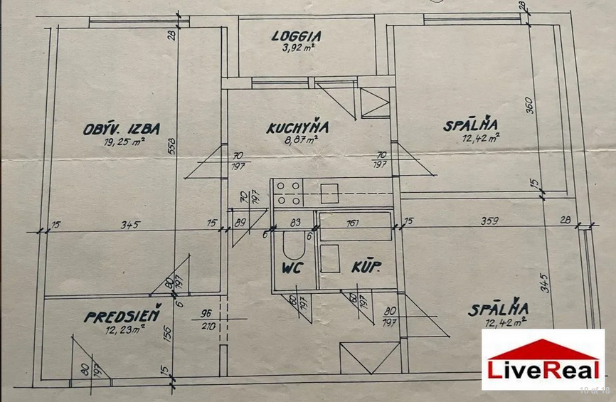 3izb, Korytnická, 74m2, 9.p./12, čiastočná rekonštrukcia, pe - 19