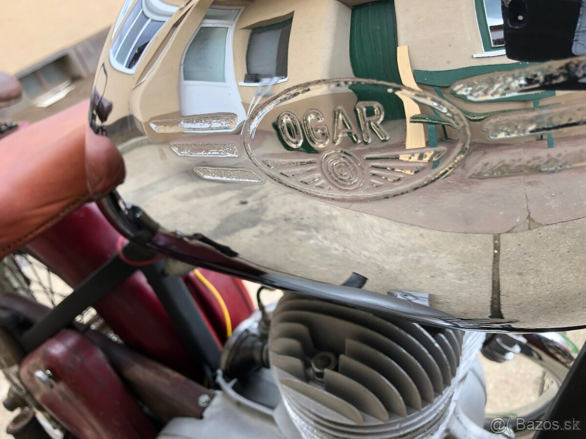 Ogar 350 typ 12, pérák 350 r.v. 1948 - výrobní číslo 132 - 19