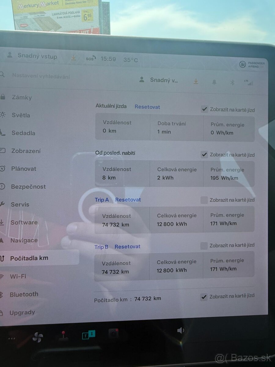 Predám elektro auto TESLA model 3 dual motor, 2/2021 - 19